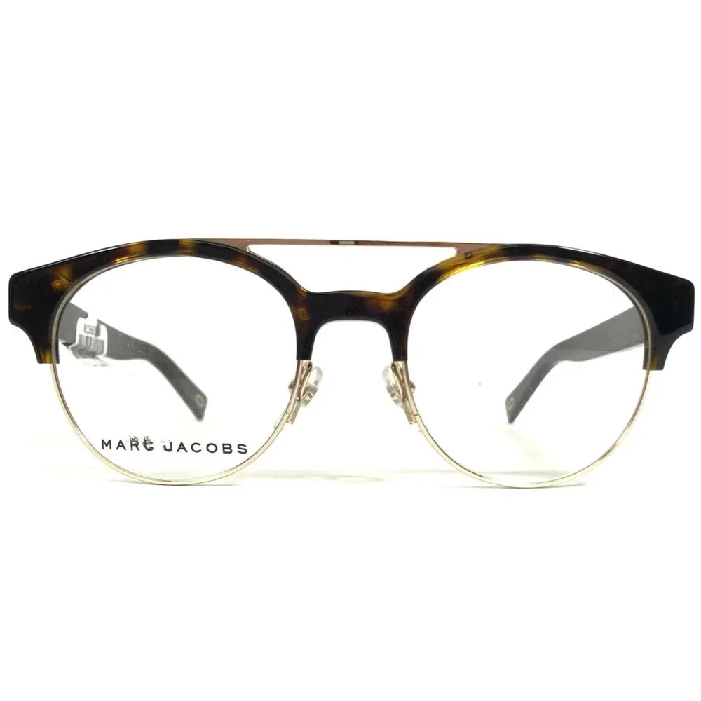 Marc Jacobs Eyeglasses Frames 316 086 Tortoise Gold Round Full Rim 49-20-145